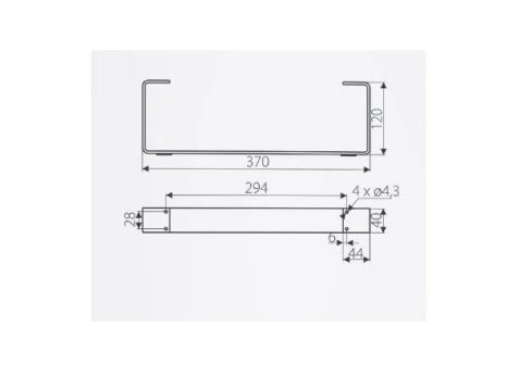 Nábytková nožka TINA černá 120 mm
