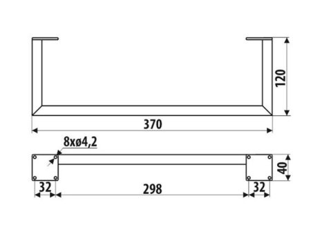 Nábytková nožka MIA černá 120 mm