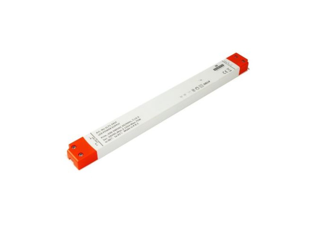 LED napáječ 24V 75W SLIM LONG bez kabelu