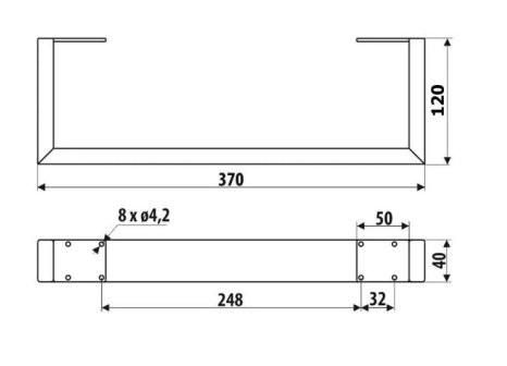 Nábytková nožka Erna černá 120 mm
