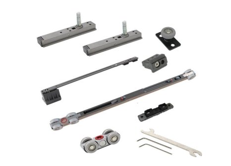 Cemux STARSHIP MINIMAL sada kování pro posuvné rámové dveře 100kg/2m tlumení