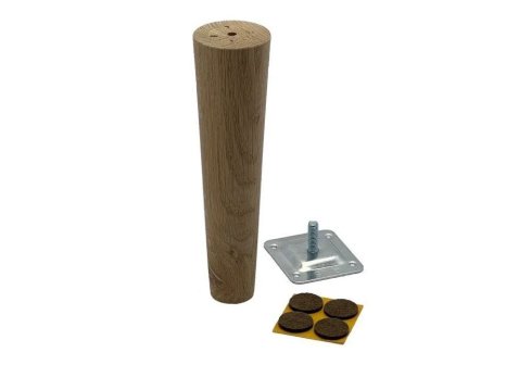 Nábytková nožka Linda dub lakovaný průměr 25/45 mm