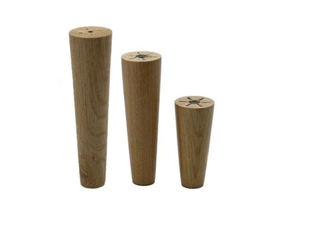 Nábytková nožka Linda dub lakovaný průměr 25/45 mm