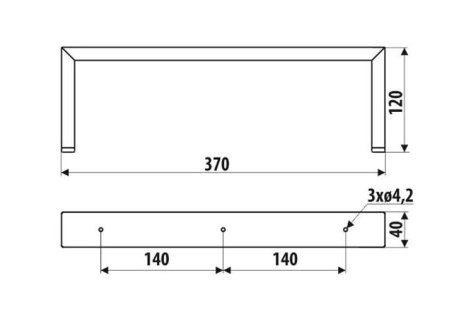 Nábytková nožka Raul černá 120 mm