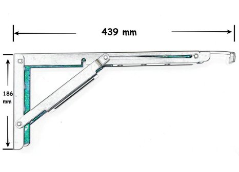 Stolová sklopná vzpěra černá