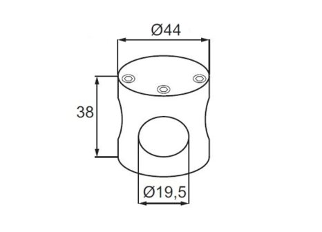 Kování pro WC boxy spojka třícestná