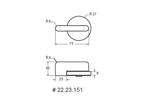 Kování pro WC boxy knoflík s ukazatelem