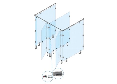 Kování pro WC boxy knoflík s ukazatelem