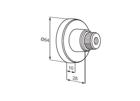 Kování pro WC boxy držák tyče - stěna/tyč
