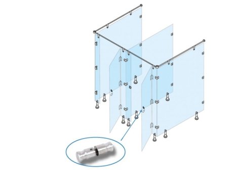 Kování pro WC boxy dveřní úchytka