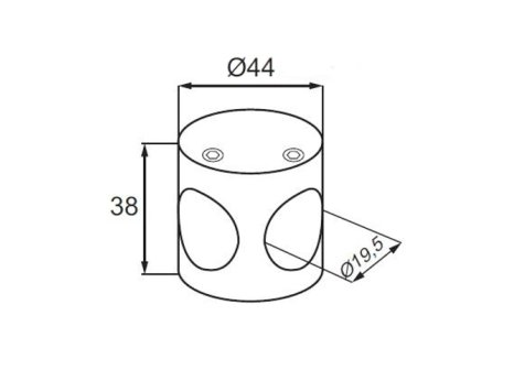 Kování pro WC boxy spojka dvoucestná