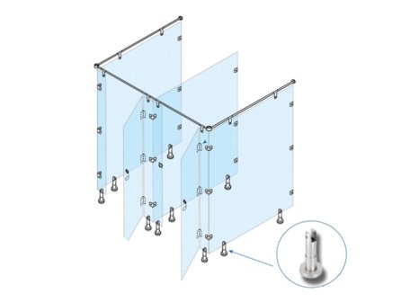 Kování pro WC boxy stavitelná nožka 140 mm
