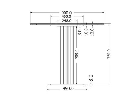 Stolová noha centrální REZA