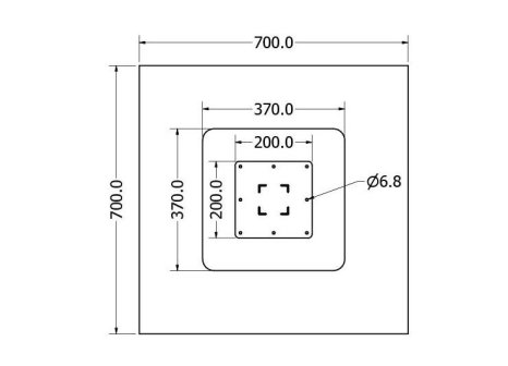 Stolová noha centrální  STABIL