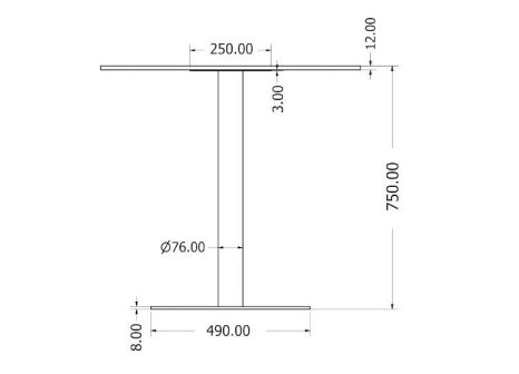 Stolová noha centrální KAIRO
