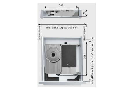 Ritter vestavný kráječ na chleba vysoký BFS 72 SR-H pravý