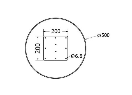 Stolová noha centrální STABIL BAR