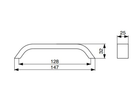 Úchytka Scala imitace nerezi