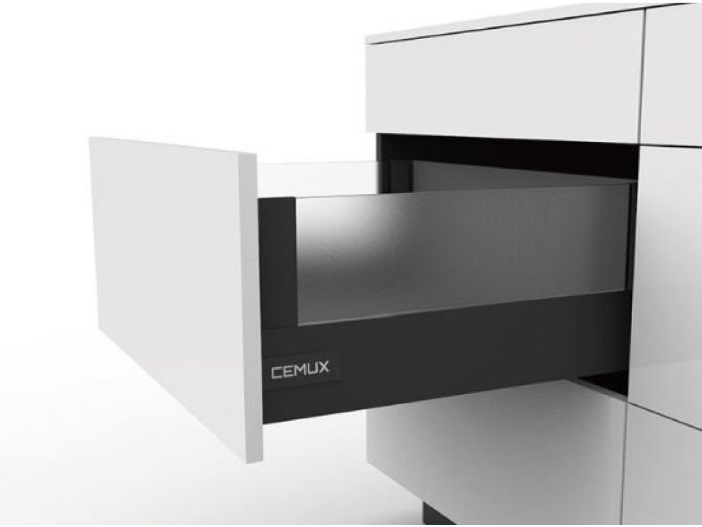 Cemux A BOX zásuvka vnitřní se sklem antracit H199/500 mm