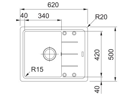 Franke set BFG 611-62 + FC 6018