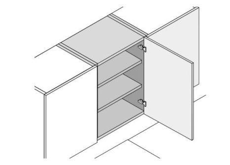 BLUM 71M268E CLIP TOP závěs 100° polonaložený EXPANDO