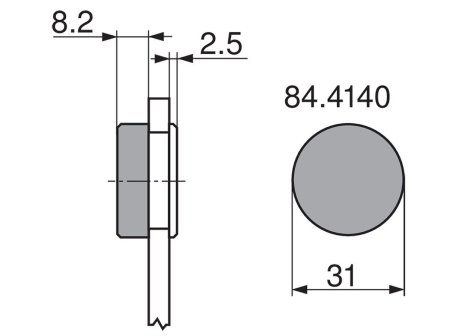 BLUM 84.4140 krytka sklo "O" mat nikl