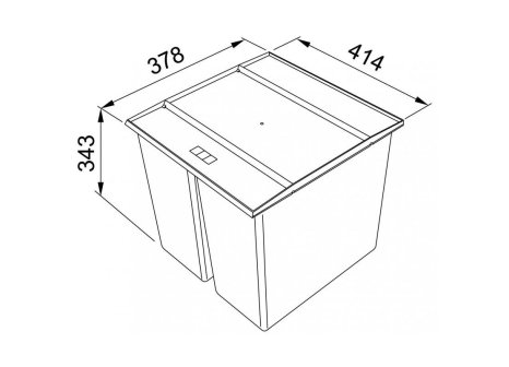 Franke sorter EasySort 450 mm- 2 x 14,5 l