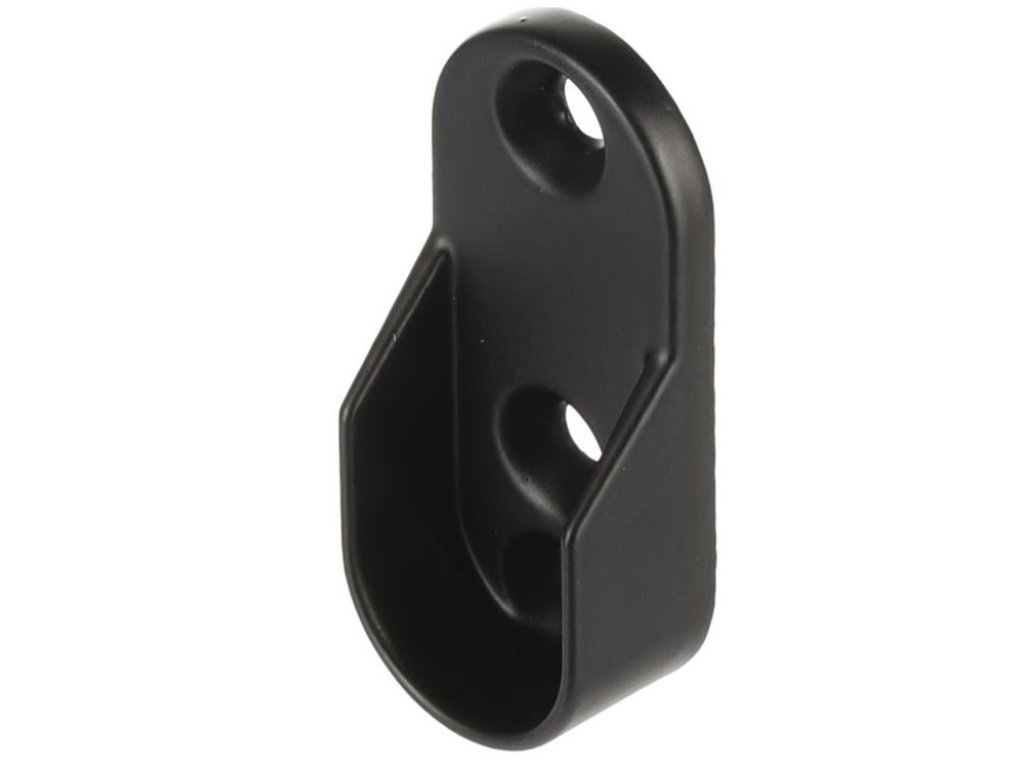 Podpěra šatní tyče ovál černá matná