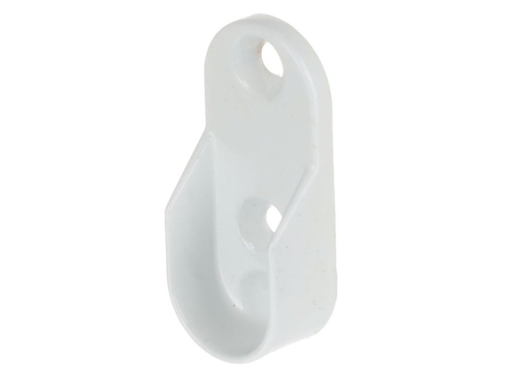 Podpěra šatní tyče ovál bílá