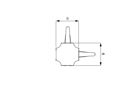 Cemux příborník VARIO spojka roh antracit