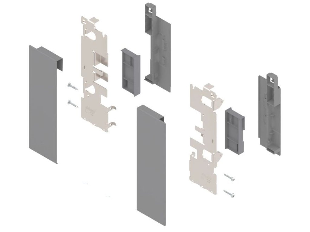 Legrabox ZI7.3CS0 čelní příchyt vnitřní s relingem C  šedý orion